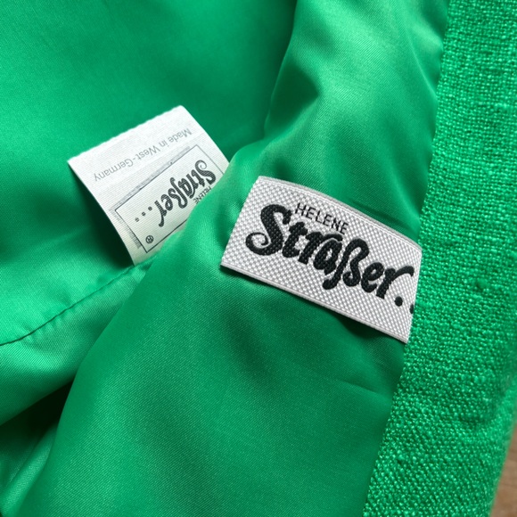 ☘️ Vintage Helene Straber Green Cropped Blazer ☘️ - Picture 6 of 8